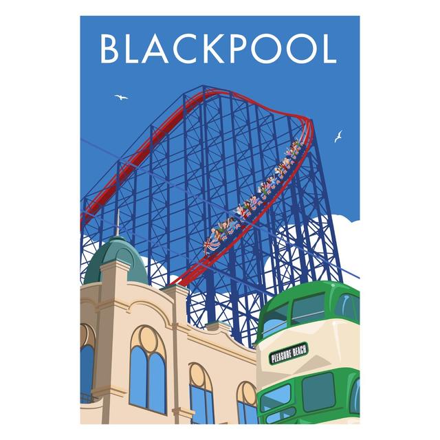 'Blackpool 1' Graphic Art East Urban Home Size: 40cm H x 30cm W x 1cm D, Frame Options: No Frame on Productcaster.