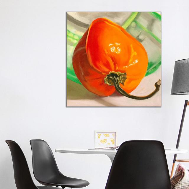 Orange Habanero by Andrea Alvin - Print on Canvas Ebern Designs Format: Wrapped Canvas, Size: 93.98cm H x 93.98cm W x 1.91cm D on Productcaster.