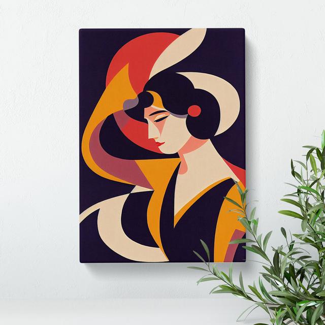 Woman Art Deco Style No.1 - Wrapped Canvas Graphic Art ClassicLiving Size: 60cm H x 40cm W x 3cm D on Productcaster.