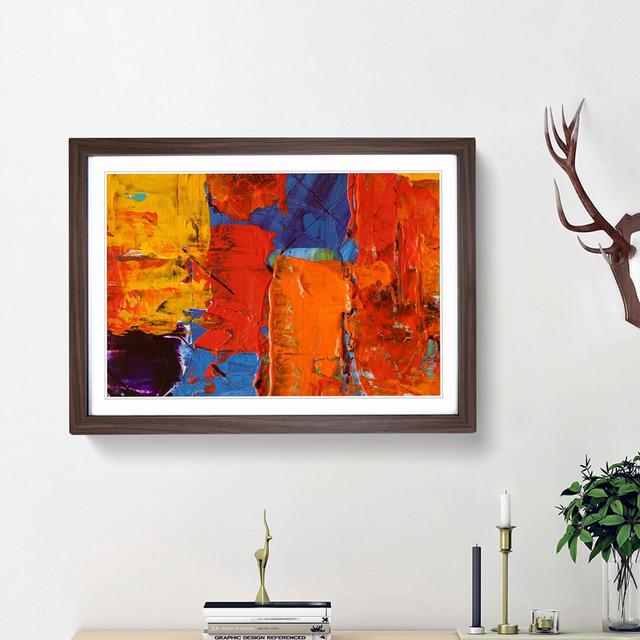 Abstract Art Painting Vol.99 by S.Johnson - Picture Frame Painting Print East Urban Home Size: 27cm H x 36cm W x 2cm D, Frame Option: Walnut Framed on Productcaster.