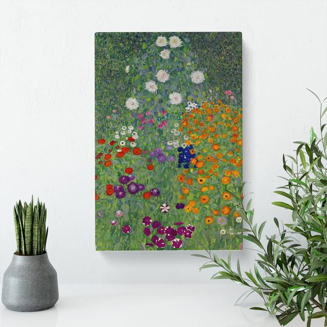 Flower Garden Vol.2 by Gustav Klimt - Wrapped Canvas Painting East Urban Home Size: 60cm H x 40cm W x 3cm D on Productcaster.