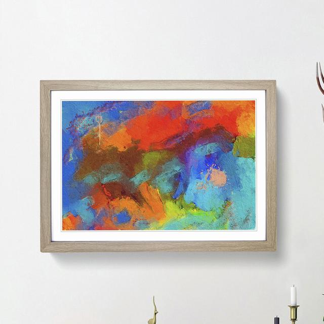 Abstract Vol.93 by S.Johnson - Picture Frame Graphic Art Print on Paper East Urban Home Frame Option: Oak Framed, Size: 45cm H x 63cm W x 2cm D on Productcaster.