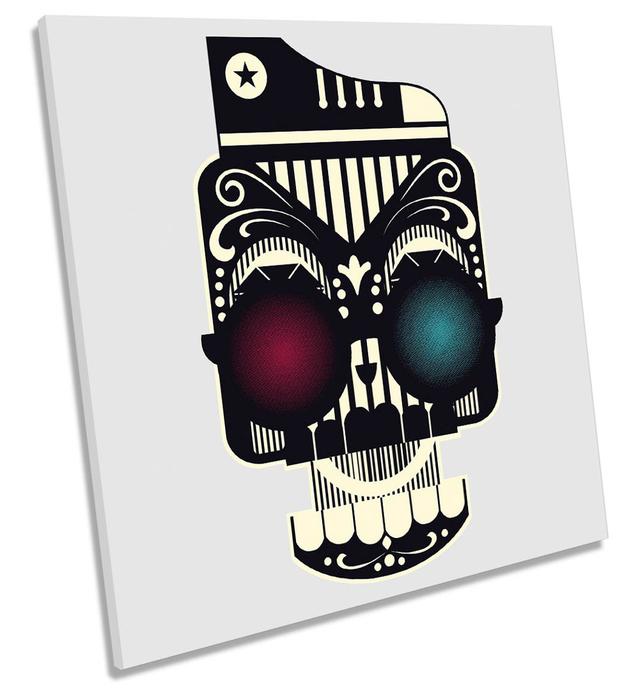 Modern Trainer Skull - Wrapped Canvas Graphic Art Happy Larry Size: 91.4cm H x 91.4cm W x 4cm D on Productcaster.