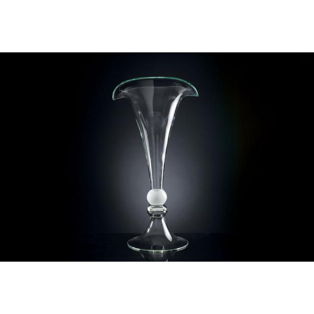 Mokena Clear/White 85Cm Glass Table Vase Canora Grey on Productcaster.