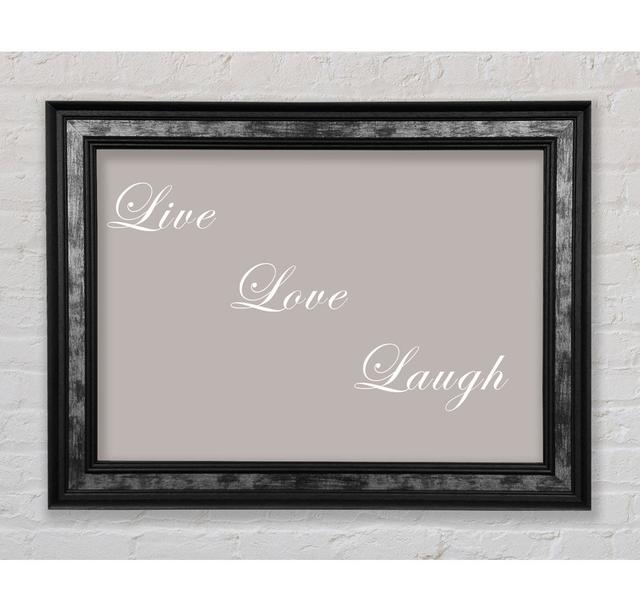 Love Quote Live Love Laugh Beige - Print Bright Star Size: 21cm H x 42cm W x 8cm D on Productcaster.