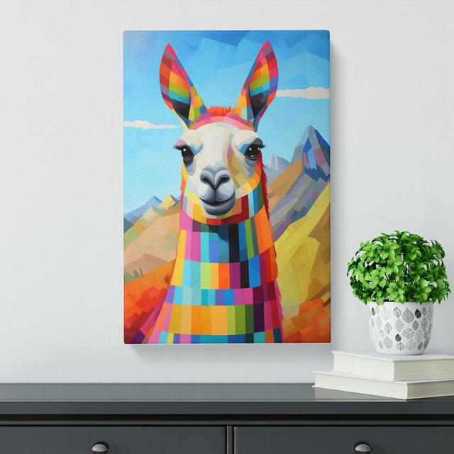 Llama Constructivism - Wrapped Canvas Print Latitude Vive Size: 76cm H x 50cm W x 3cm D on Productcaster.