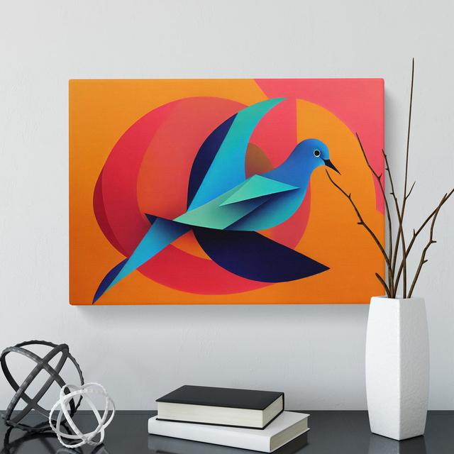 Dove Bird Abstract Vol.5 - Wrapped Canvas Graphic Art Marlow Home Co. Size: 50cm H x 76cm W x 3cm D on Productcaster.