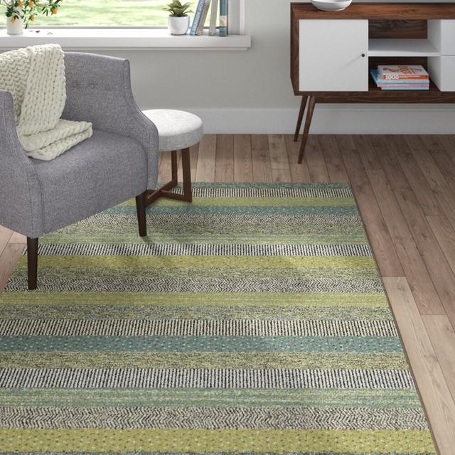 Aghan Green/Blue/Black Rug Union Rustic Rug Size: Rectangle 160 x 230cm on Productcaster.