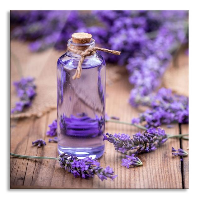 Fresh Lavender Flowers - Unframed Photograph on Glass Fleur De Lis Living Size: 60cm H x 60cm W x 0.4cm D on Productcaster.