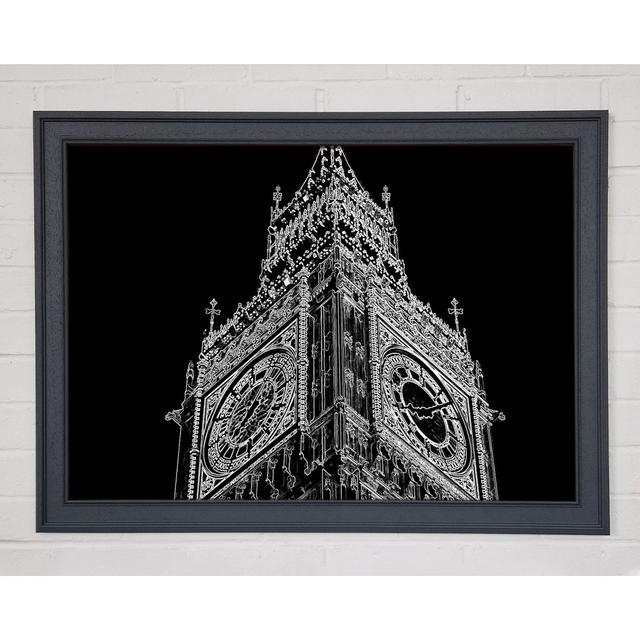 Gerahmtes Leinwandbild London Big Ben Framed Print Ebern Designs Größe: 59,7 cm H x 84,1 cm B x 1,5 cm T, Format: Grey Framed Paper on Productcaster.