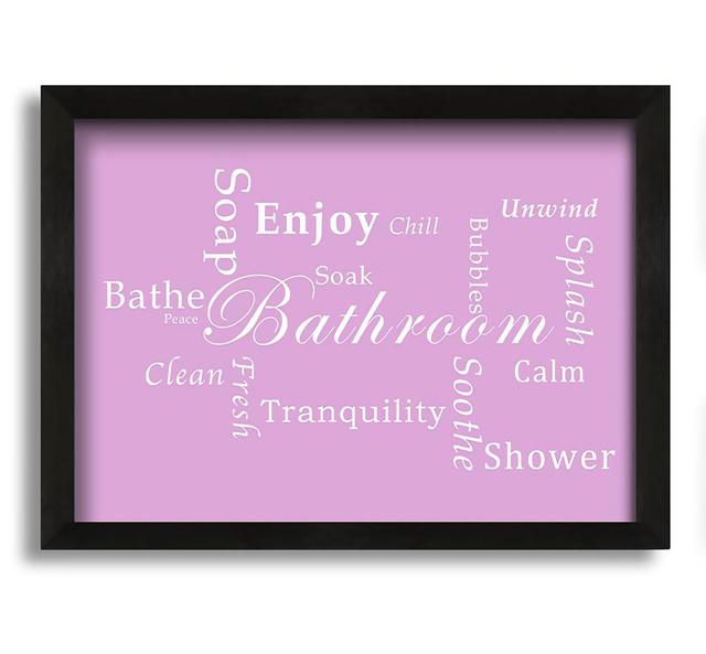 Bathroom Tranquility - Picture Frame Graphic Art on Canvas August Grove Size: 30cm H x 42cm W x 10cm D, Colour: Pink on Productcaster.