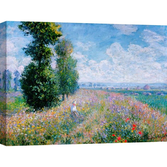 Poster Meadow with Poplars von Claude Monet Ophelia & Co. Größe: 50 cm H x 70 cm B, Format: Leinwand umschließt Rahmen on Productcaster.