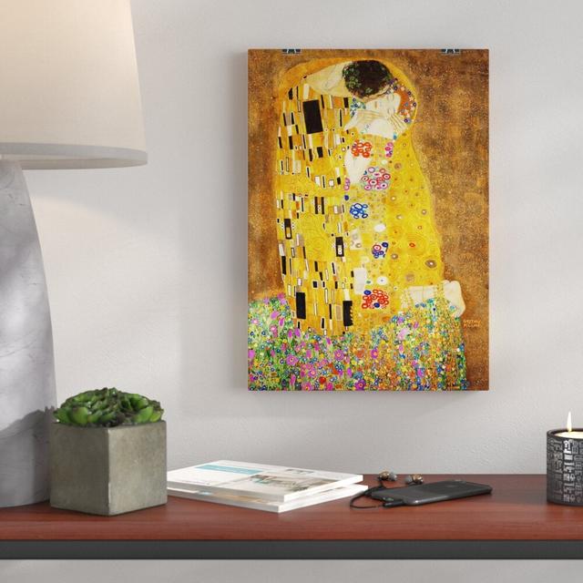 'The Kiss No.1' by Gustav Klimt Painting Print East Urban Home Size: 84.1 x 59.4cm on Productcaster.