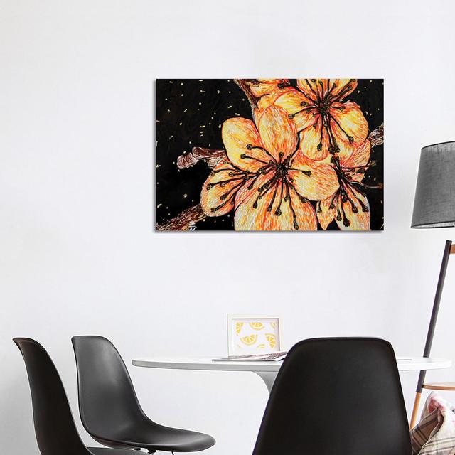 Golden Ukon Sakura by Vincent Keele - Gallery-Wrapped Canvas Giclée on Canvas Lark Manor Format: Wrapped Canvas, Size: 66.04cm H x 101.6cm W x 3.81cm on Productcaster.