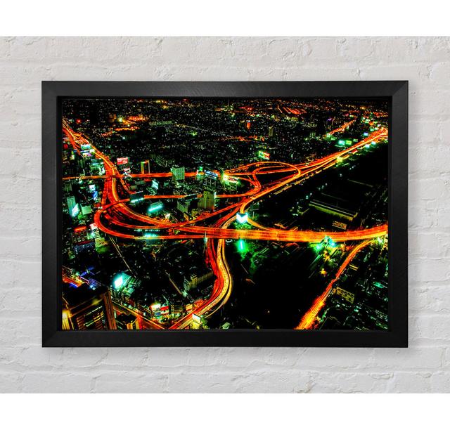 City Nightways - Single Picture Frame Art Prints Ebern Designs Size: 59.7cm H x 84.1cm W on Productcaster.