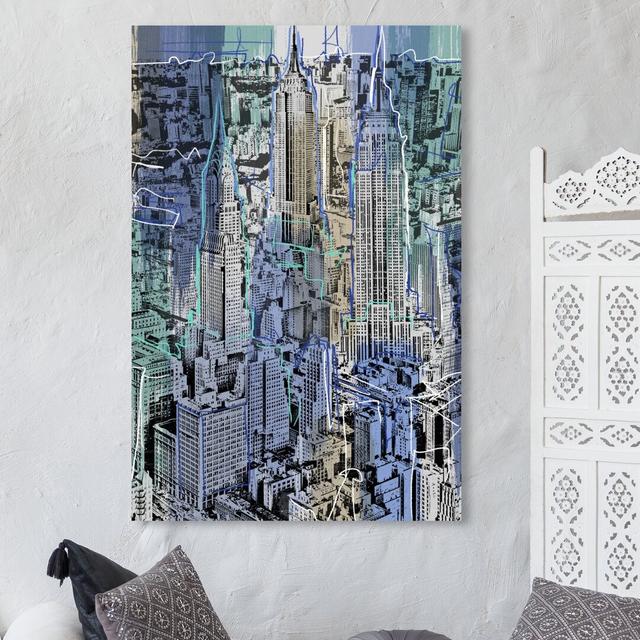 'Pale Cityscape' Graphic Art on Wrapped Canvas East Urban Home Size: 114.3 cm H x 76.2 cm W on Productcaster.