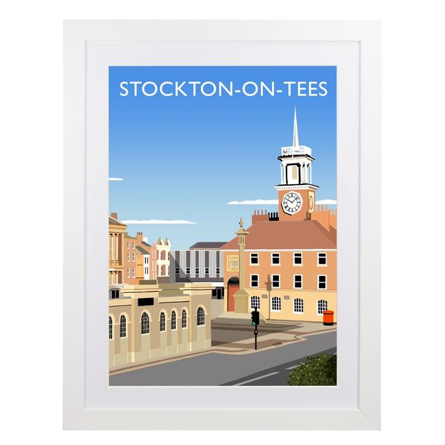 'Stockton On Tees 2' by Richard O'Neil - Print George Oliver Format: White Wood Frame, Size: 43.5 cm H x 33.5 cm W x 2.2 cm D on Productcaster.