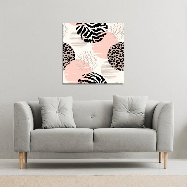 Abstract Geometrics With Animal Print And Circles Canvas Print Andrew Lee on Productcaster.