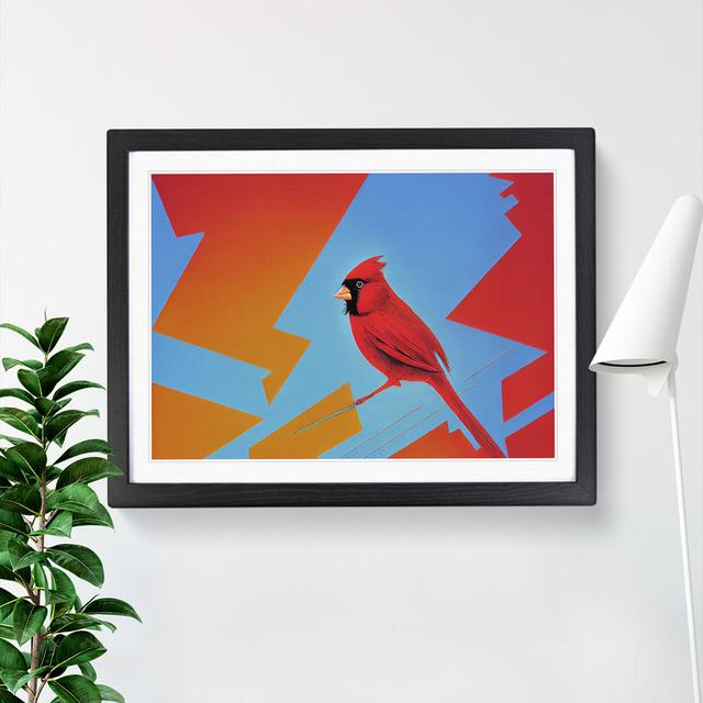 Cardinal Bird Vol.3 - Picture Frame Graphic Art The Seasonal Aisle Size: 46cm H x 64cm W x 2cm D, Frame Colour: Black Framed on Productcaster.