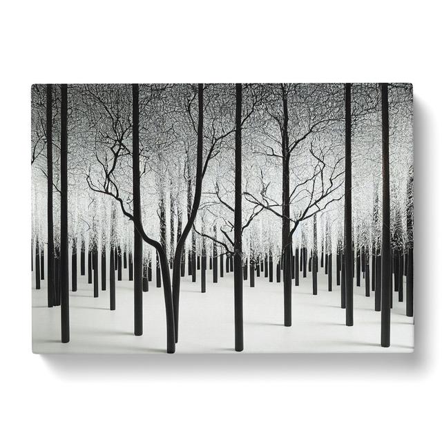 XXX-H1022-WF-10193X Winter Forest Modern - Wrapped Canvas Print Alpen Home Size: 40cm H x 60cm W x 3cm D on Productcaster.