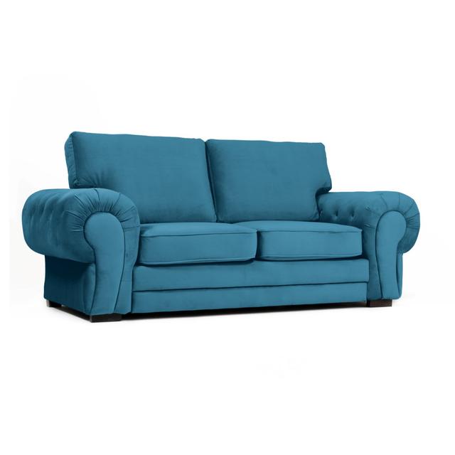 Verona 2 Seater Velvet Sofa ClassicLiving Upholstery Colour: Ocean on Productcaster.