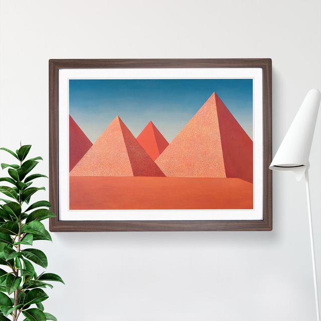 Pyramids - Single Picture Frame Print 17 Stories Frame Colour: Walnut Framed, Size: 46cm H x 64cm W on Productcaster.