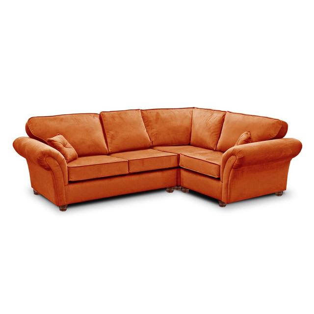 Modulares Ecksofa Lila Mercer41 Ausrichtung: Rechts ausgerichtet, Polsterfarbe: Dunkelorange on Productcaster.