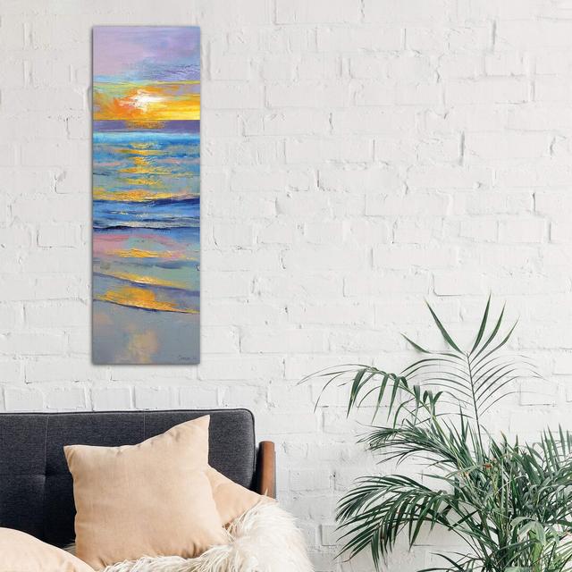 'Sunset' Painting on Wrapped Canvas Highland Dunes Size: 121.92cm H x 40.64cm W x 3.81cm D on Productcaster.