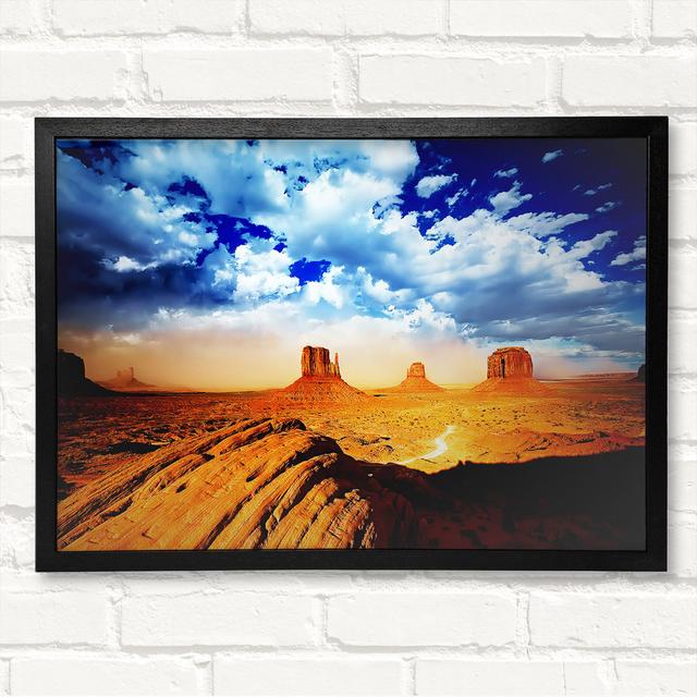 Monument Valley Skies - Single Picture Frame Art Prints Gracie Oaks Size: 59.7cm H x 84.1cm W x 3cm D, Format: Black Framed Wood on Productcaster.