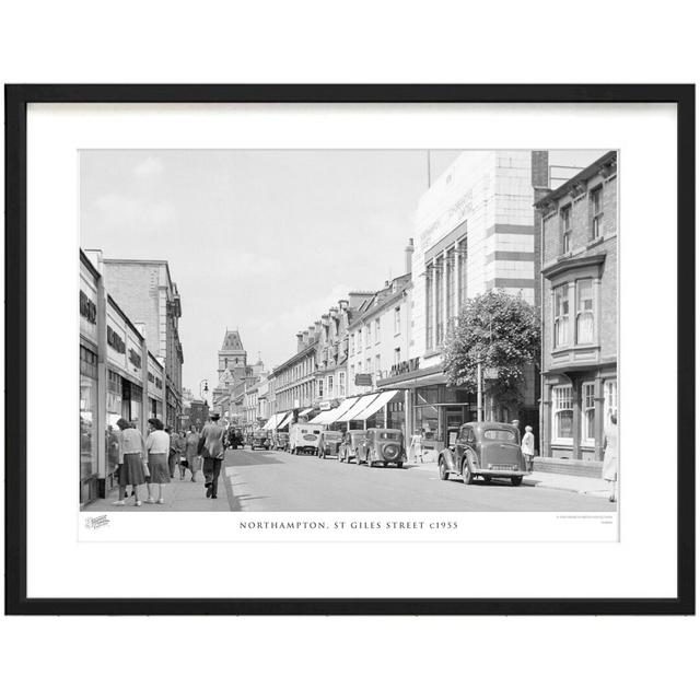 'Northampton, St Giles Street C1955' - Picture Frame Photograph Print on Paper The Francis Frith Collection Size: 28cm H x 36cm W x 2.3cm D on Productcaster.