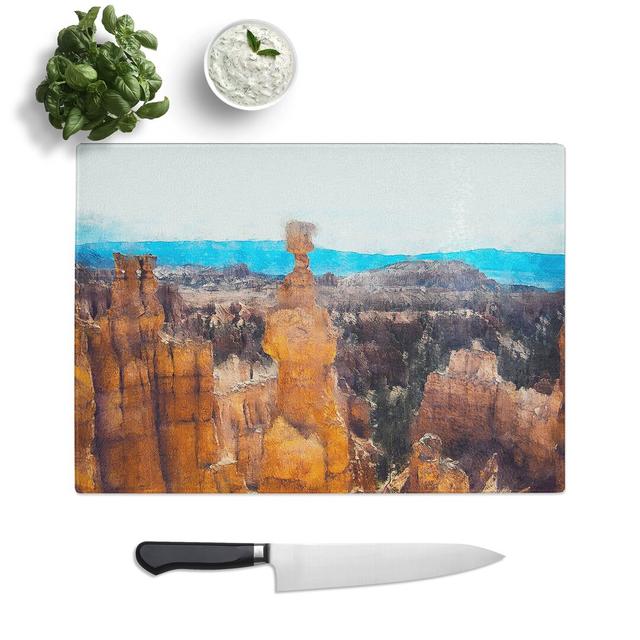 Bryce Canyon in Utah Painting Chopping Board East Urban Home Size: 0.4cm H x 28.5cm W x 39cm L on Productcaster.