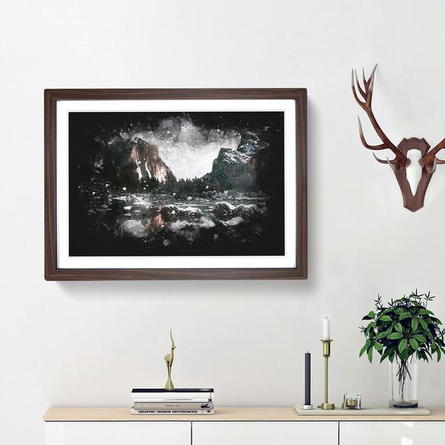 El Capitan Beauty Paint Splash - Picture Frame Graphic Art East Urban Home Size: 62cm H x 87cm W x 2cm D, Frame Option: Walnut Framed on Productcaster.