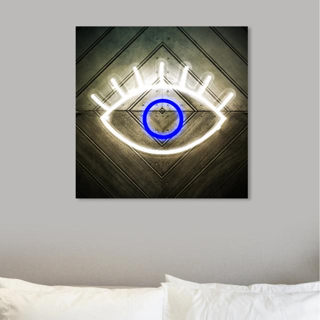 'LED Eye' Graphic Art Print on Wrapped Canvas Oliver Gal Size: 91.4cm H x 91.4cm W on Productcaster.