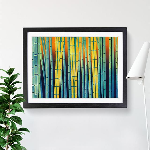 Artistic Abstract Bamboo Forest - Picture Frame Graphic Art Bay Isle Home Frame Colour: Black Framed, Size: 25cm H x 34cm W x 2cm D on Productcaster.