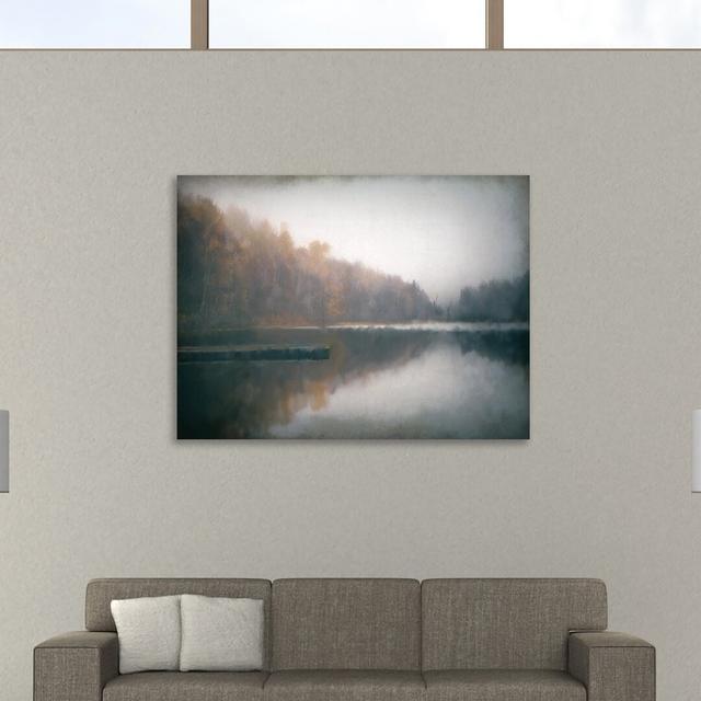 Cloudy Lake by Kimberly Allen - Wrapped Canvas Photograph Print East Urban Home Size: 30cm H x 41cm W x 4cm D on Productcaster.