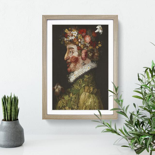 Spring by Giuseppe Arcimboldo - Picture Frame Painting East Urban Home Size: 48cm H x 36cm W x 2cm D, Frame Option: Oak on Productcaster.