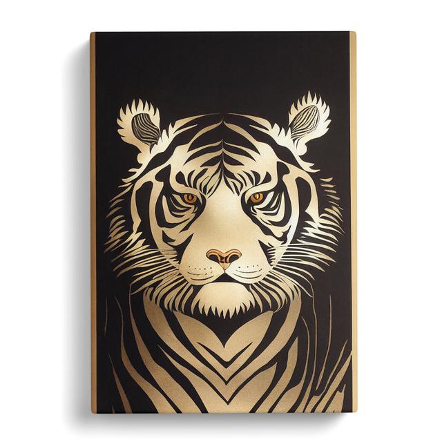 Tiger Scroll Vol.1 - Wrapped Canvas Graphic Art Latitude Vive Size: 50cm H x 35cm W x 3cm D on Productcaster.