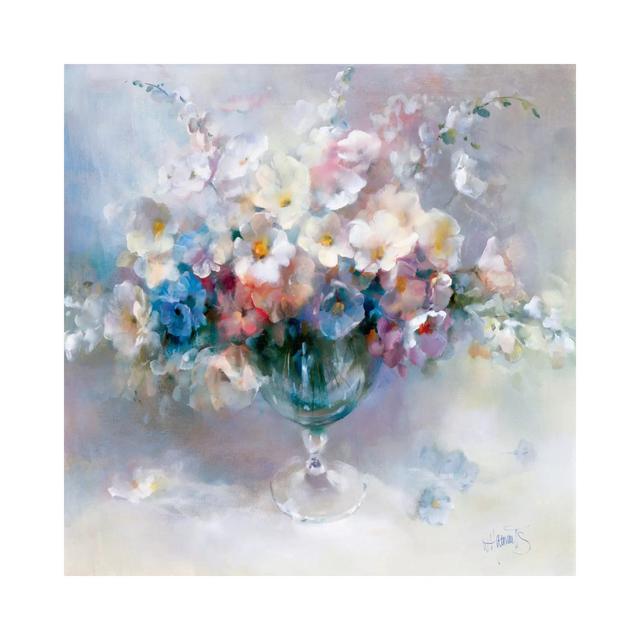 Crystal Flowers by Willem Haenraets - Wrapped Canvas Painting ClassicLiving Size: 93.98cm H x 93.98cm W x 3.81cm D on Productcaster.