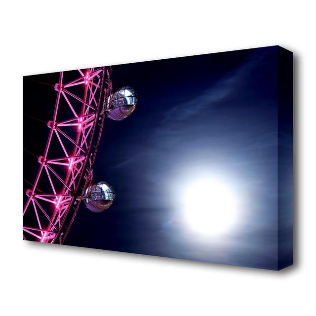 'London Eye Pods in the Moonlight' - Wrapped Canvas Photograph Print East Urban Home Size: 81.3 cm H x 121.9 cm W x 4.4 cm D on Productcaster.