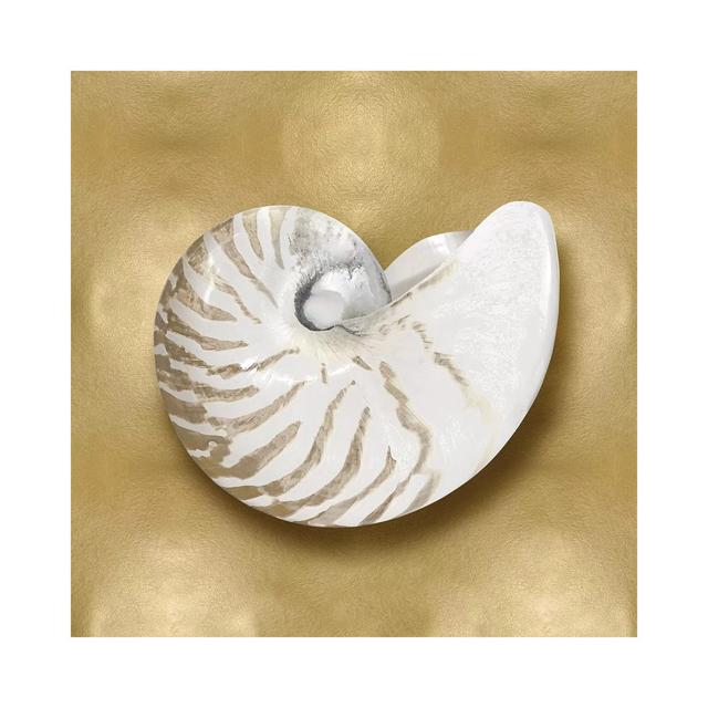 Shell On Gold III House of Hampton Size: 93.98cm H x 93.98cm W x 1.905cm D on Productcaster.