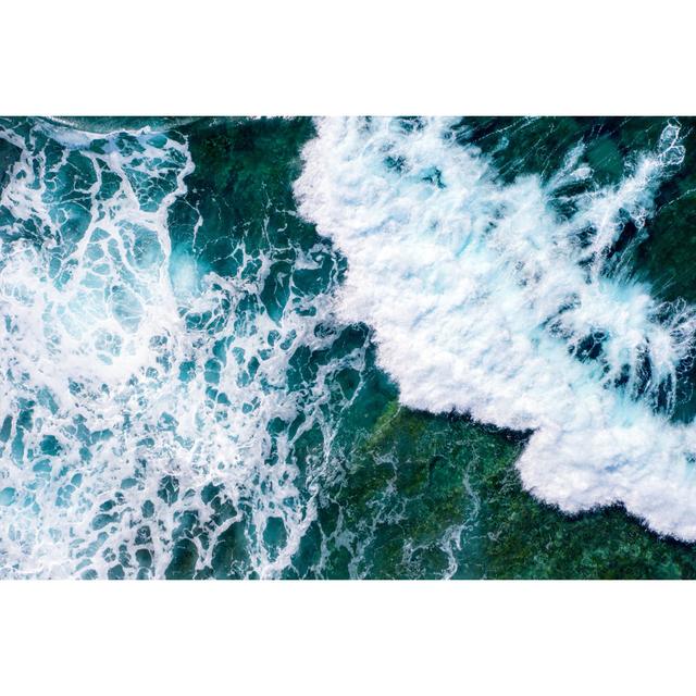 Rough Sea Waves by Maxiphoto - No Frame Art Prints on Canvas Beachcrest Home Size: 51cm H x 76cm W on Productcaster.