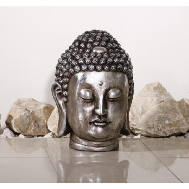 Büste Buddha Reede World Menagerie Größe: 34 cm H x 23,5 cm B x 22,5 cm T on Productcaster.