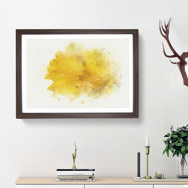 Sole Yellow Daffodil in Abstract - Picture Frame Painting Print East Urban Home Frame Option: Walnut Framed, Size: 36cm H x 48cm W x 2cm D on Productcaster.