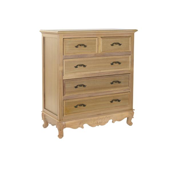 Jamilex 5 Drawer 78.5Cm W Solid Wood Chest of Drawers Ebern Designs on Productcaster.