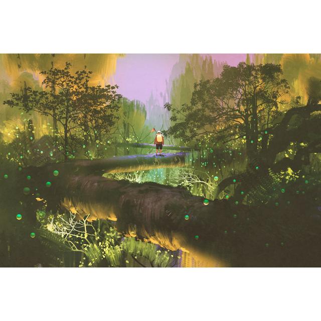 Jermyn Fantasy Forest - Wrapped Canvas Print ClassicLiving Size: 81cm H x 122cm W x 3.8cm D on Productcaster.