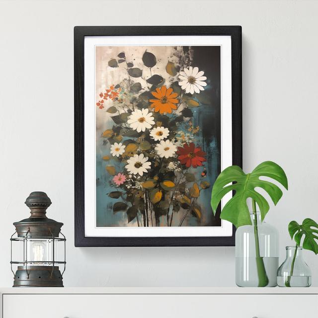 FRM-V0523-920X Flowers Mid Century Style Vol.1 - Picture Frame Graphic Art ClassicLiving Size: 34cm H x 25cm W x 2cm D, Format: Walnut on Productcaster.