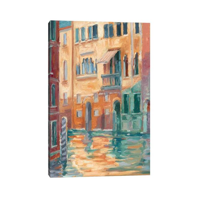 Sunset On The Canal II by Ethan Harper - Wrapped Canvas Print ClassicLiving Size: 30.48cm H x 20.32cm W x 1.905cm D on Productcaster.