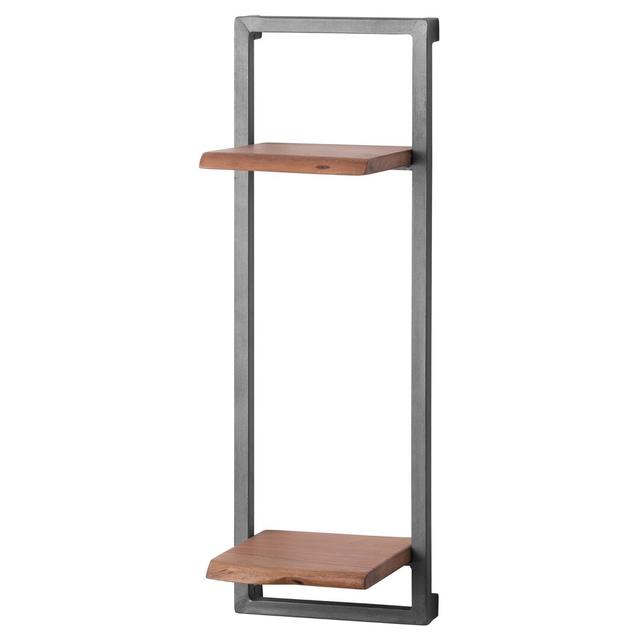 Stidham 2 Piece Acacia Solid Wood Accent Shelf with Live Edge Borough Wharf on Productcaster.