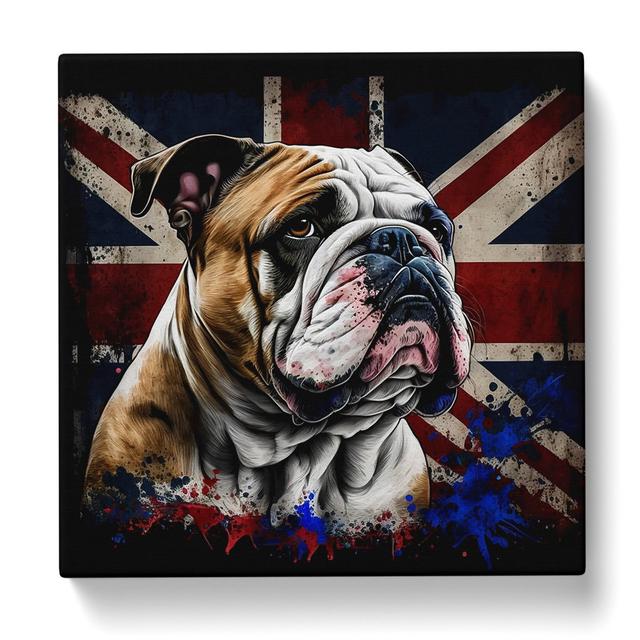 British Bulldog Graffiti - No Frame Art Prints Marlow Home Co. Size: 50cm H x 50cm W x 3cm D on Productcaster.