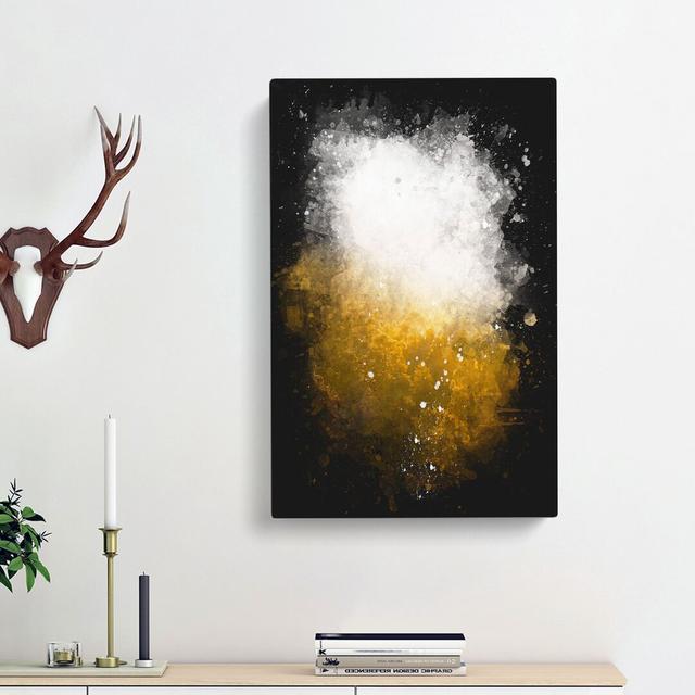 Golden Sun over the Forest - Wrapped Canvas Painting Print East Urban Home Size: 76cm H x 50cm W x 3cm D on Productcaster.